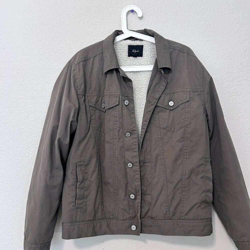 Rails Mckinley Jacket Men’s M Olive green Jacket Faux Sherpa lined